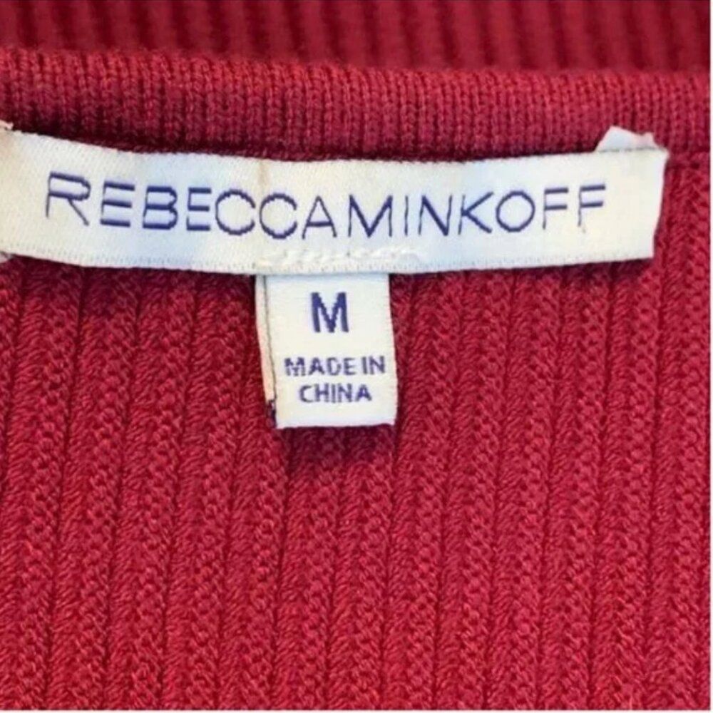 Rebecca Minkoff Josefina Women's Cold Shoulder Ribbed Bodycon Dress Size Medium - Picture 8 of 10